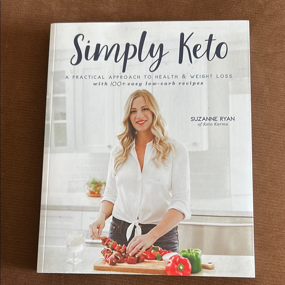 Simply Keto Cookbook by Suzanne Ryan - White Cover